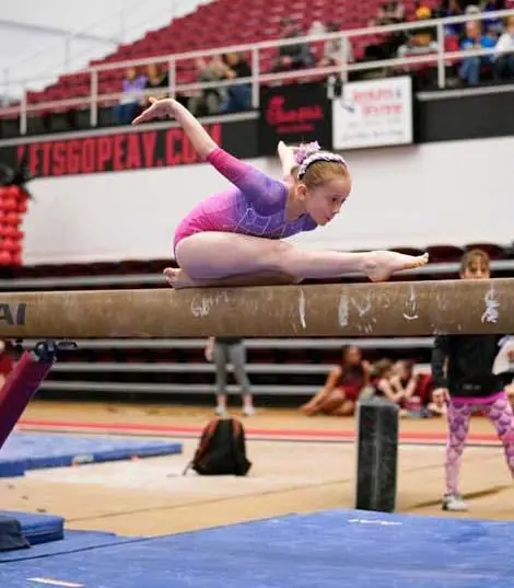 Lily on beam