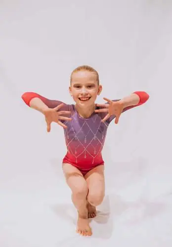 gymnast posing